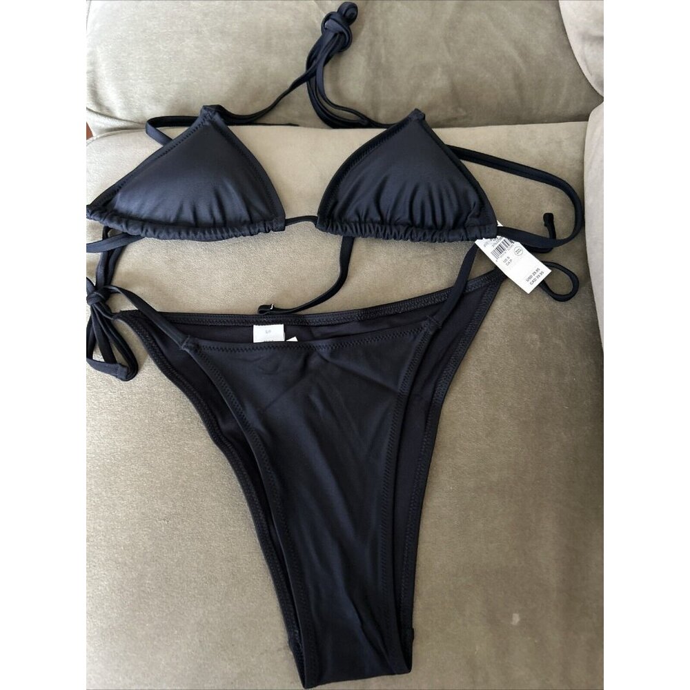 Aerie 2-Piece Black Swimsuit Size Small
